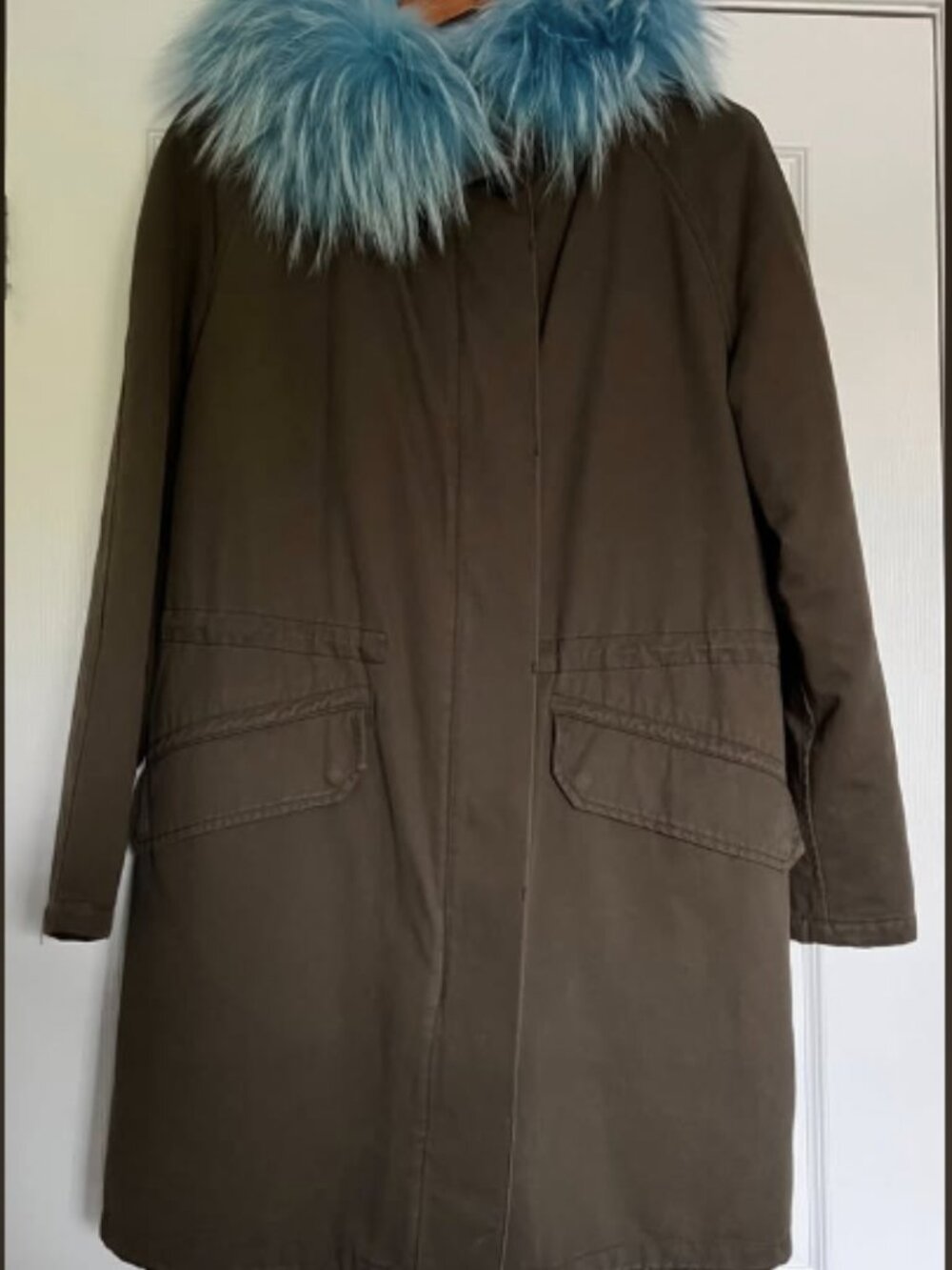 Yves Salmon Army Parka Oversized Small or Medium
